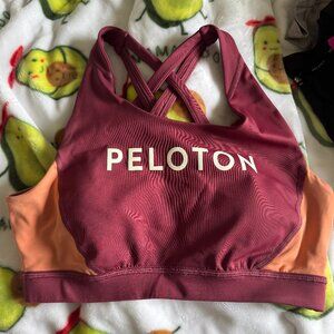 Cranberry & Orange Peloton Sports Bra - Medium